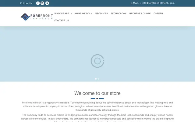 Forefront Infotech website