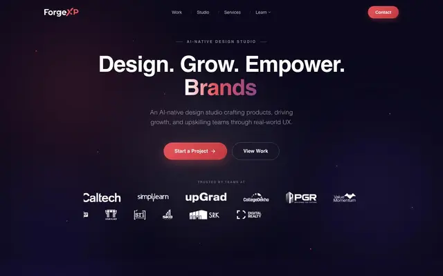 ForgeXP Design Studio website