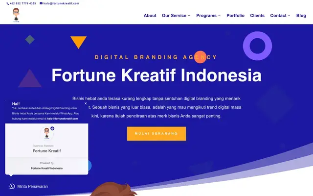 Fortune Kreatif Indonesia - Agency Pembuatan Website & Aplikasi Kustom website