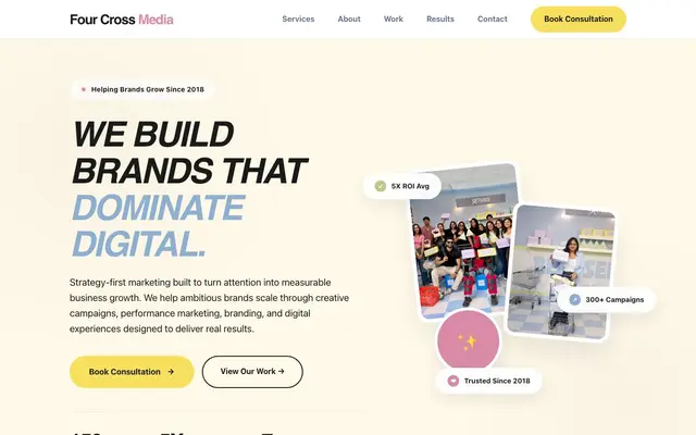Four Cross Media website
