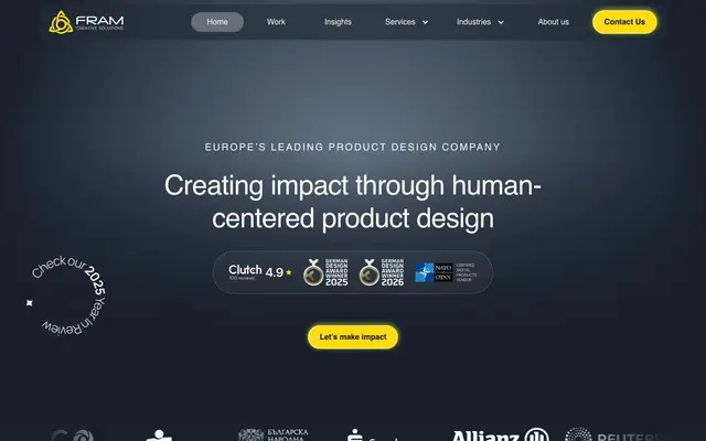 Fram Creative Solutions website