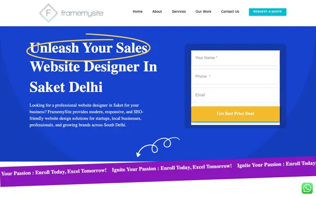 Framemysite | Web Development, Digital Solutions website