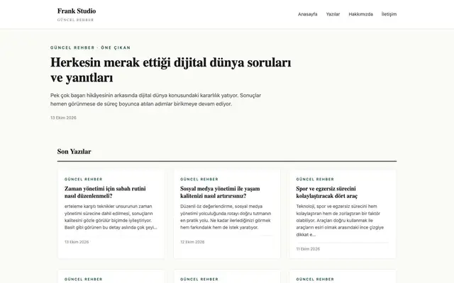Frank Studio website