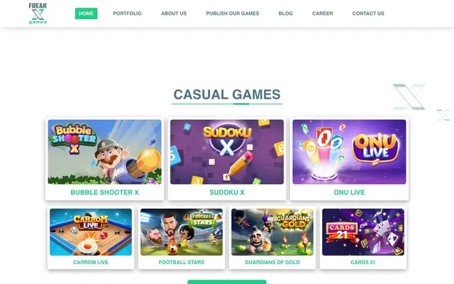 Freak X Games - HTML5 Game Development Company in Delhi website