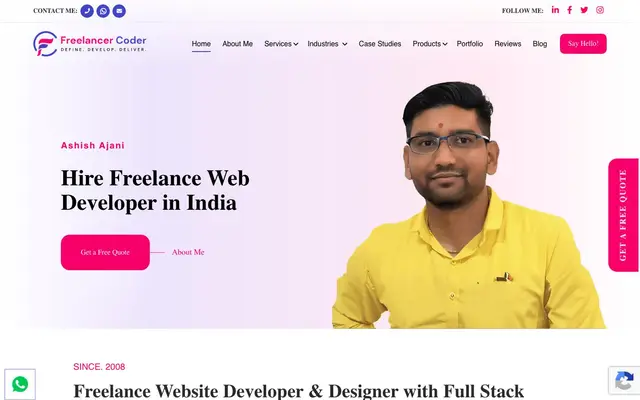 Ashish Ajani - Freelance Web Developer in India website
