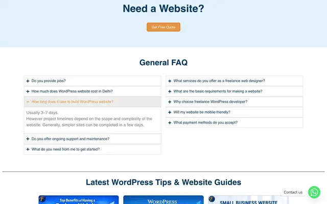 Deepak Bhoj - Freelance Web Designer website