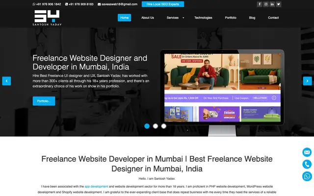 Santosh Yadav website