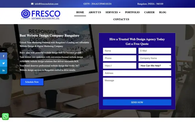 Fresco Software Solution Pvt. Ltd website