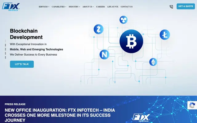 FTx Infotech website
