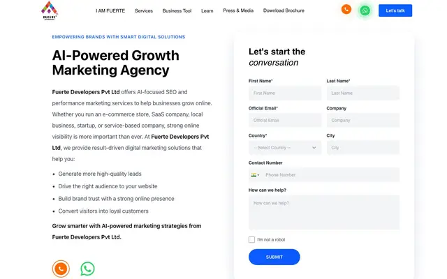Fuerte Developers website