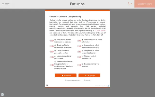 Futurios website