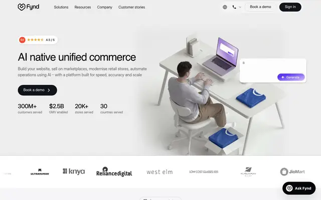 Fynd (Shopsense Retail Technologies Limited) website
