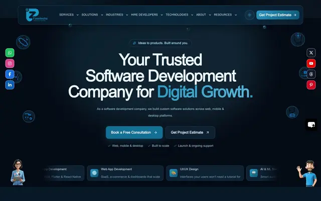 Fzeetechz private limited website