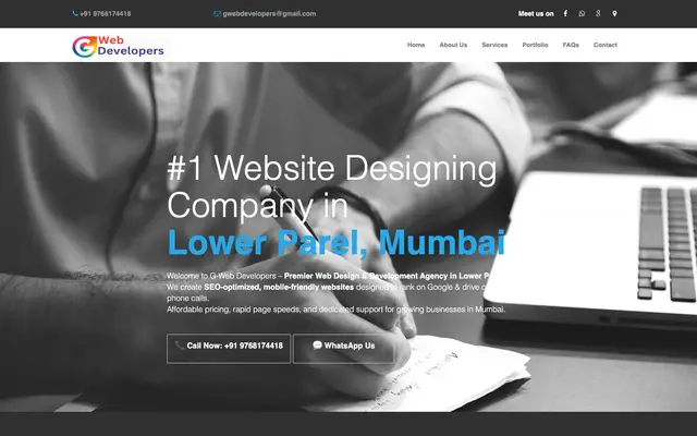 G-Web Developers website