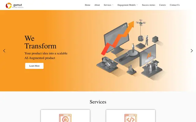Gamut Business Solutions website