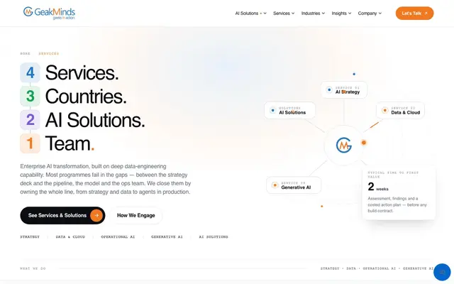 GeakMinds website