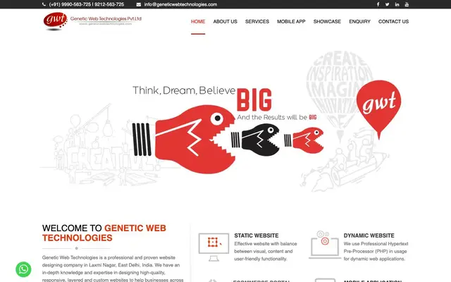 Genetic Web Technologies (P) Ltd website