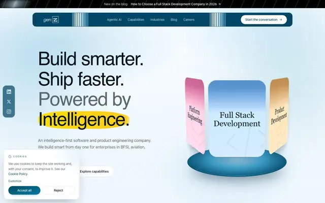gen Z Software Solutions Pvt Ltd website
