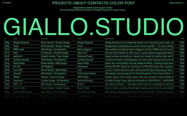 giallo.studio website