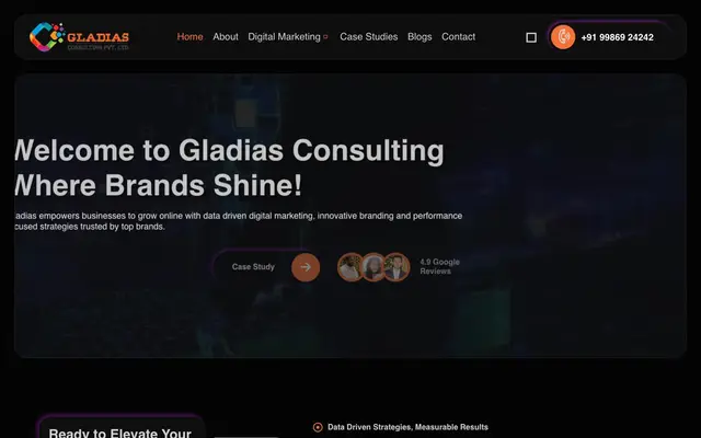 Gladias Consulting website