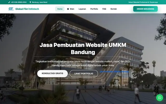 Jasa Pembuatan Website UMKM Bandung - Global Fikri Infotech website