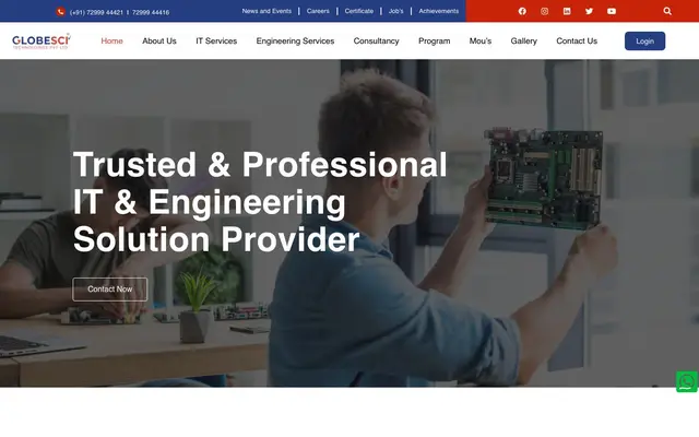 Globesci Technologies Pvt Ltd. website