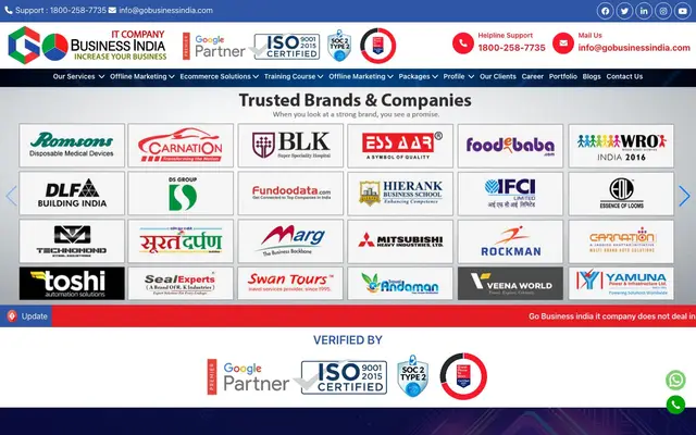 Go Business India website