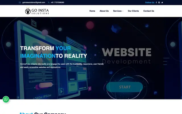 Go Insta Solutions Pvt Ltd website