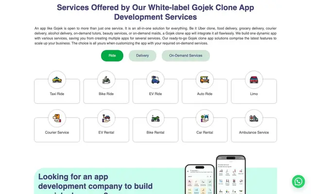 Gojek Clone App Script | On-Demand Multi-Service App Development Company, Complete IT Solutions for Software and SEO Services website
