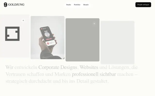GOLDJUNG Brand Design Studio website