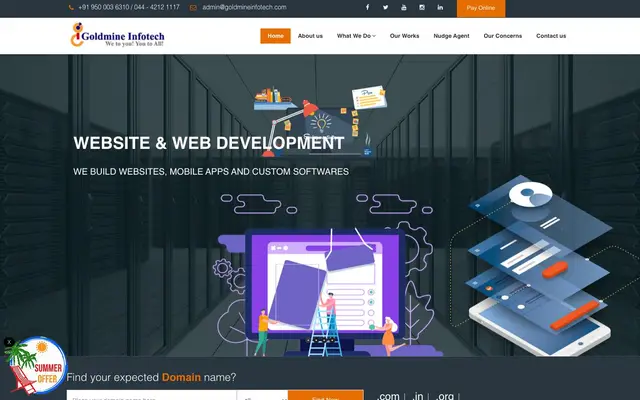 Goldmine Infotech And Systems website