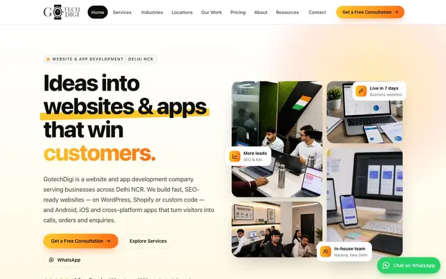 Gotech Digi App and Web Development website