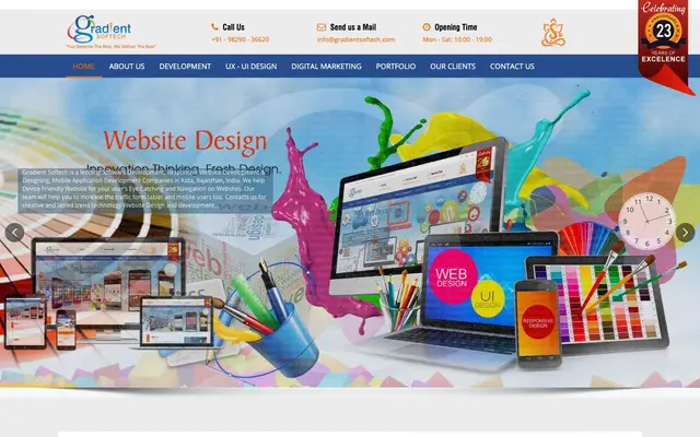 Gradient Softech website