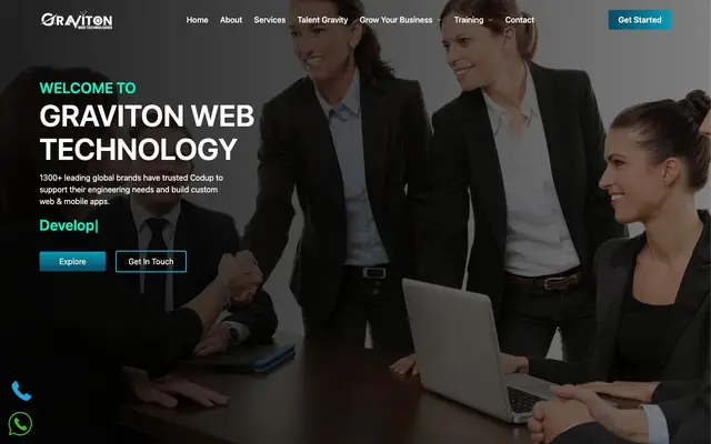 Graviton Web Technologies website