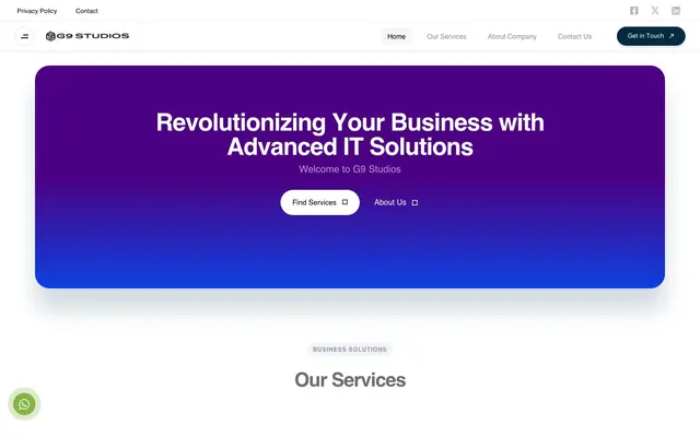 G9 Studios Pvt Ltd website