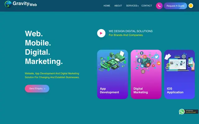 Gravity Web website