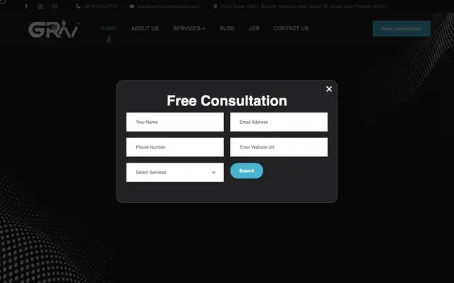 Grav Web Solution Pvt. Ltd website