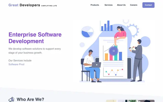 Great Developers Info Tech Pvt Ltd website