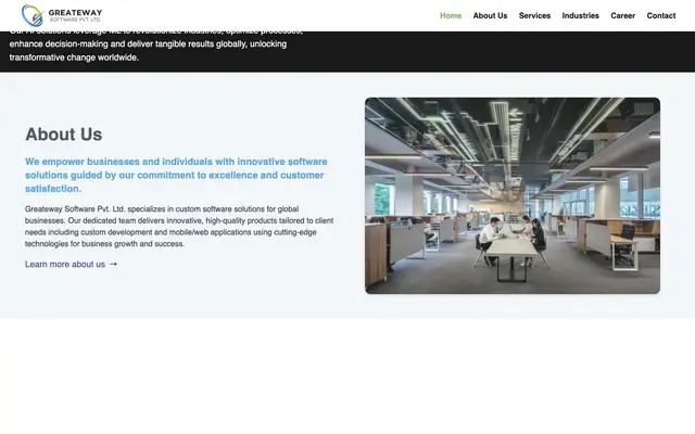 Greateway Software Pvt. Ltd. website