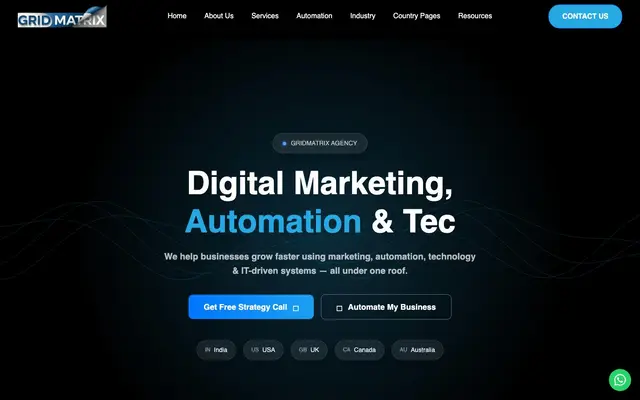 Grid Matrix Technologies website