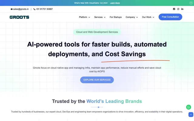 Groots Software Technologies Pvt Ltd. website