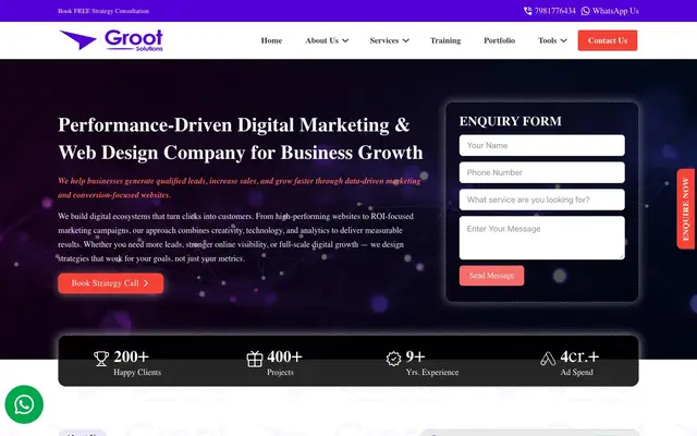 Groot Solutions website
