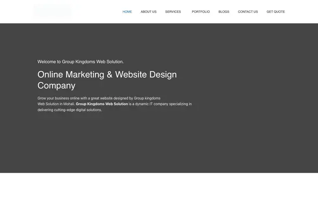 Group Kingdoms Web Solution website