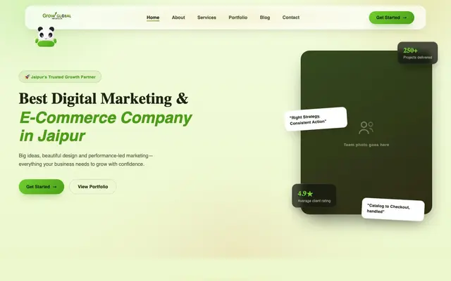 Grow Global Infotech website