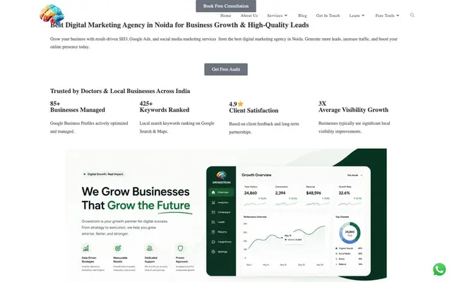 Growstrom website