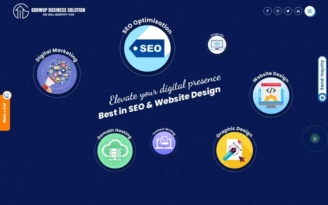 Growup Business Solution website