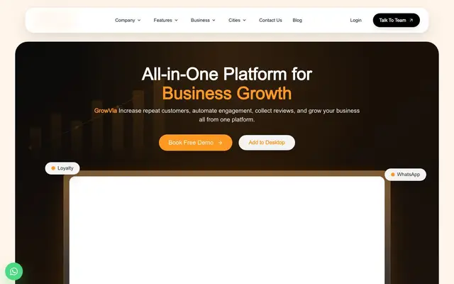 GrowVia Social website