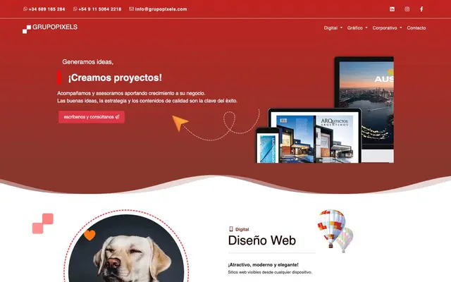 Grupopixels website