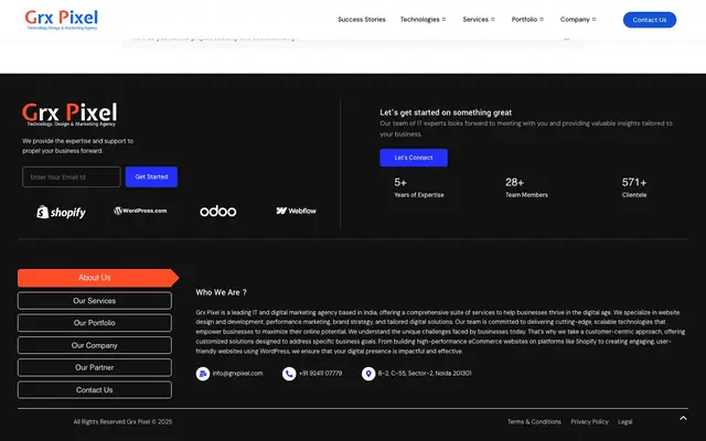 Grx Pixel website