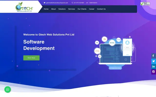GTECH WEB SOLUTIONS PVT LTD website